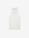 Casablanca Boucle Ribbed Vest In White