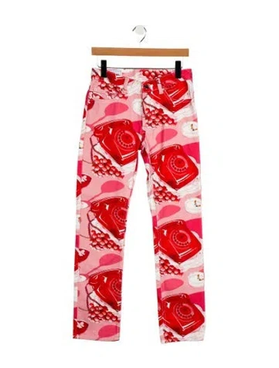 Pre-owned Casablanca Slim Fit Jeans W/ Tags In Red