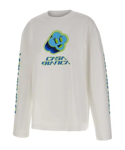 Casablanca Smiley Future Oversized Sweater In White