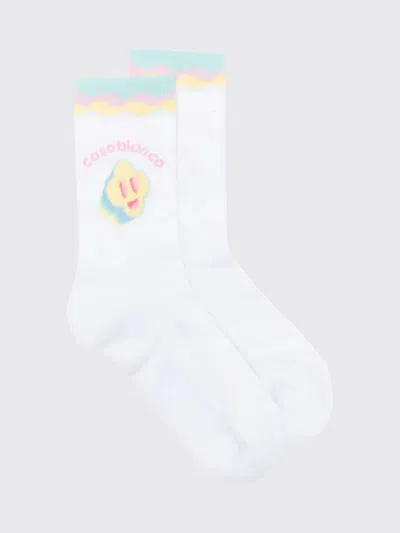 Casablanca Logo Trim Socks In Multi