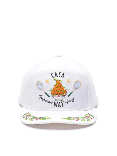 Casablanca Baseball Hat In White