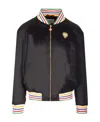 Casablanca Souvenir Logo-patch Bomber Jacket In Black