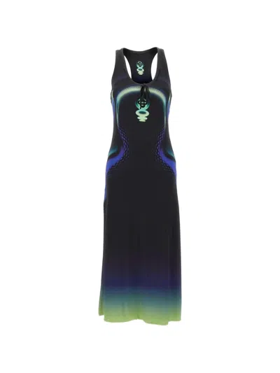 Casablanca Sporchid Slinky Midi Dress In Multi
