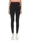 Casablanca High-waisted Sports Leggings With Side Stripe Accents