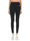 Casablanca High-waisted Sports Leggings With Side Stripe Accents
