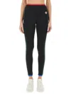 Casablanca High-waisted Sports Leggings With Side Stripe Accents
