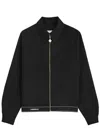 Casablanca Cropped Wool Jacket With Classic Collar In Black