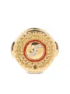 Casablanca Sports Medallion Ring In Gold