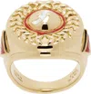 Casablanca Sports Medallion Ring In Multi