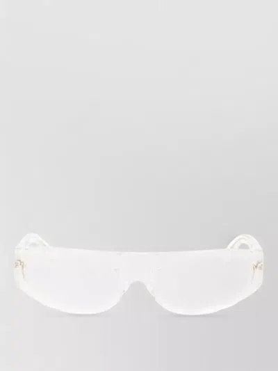 Casablanca Sports Sunglasses Rectangular Acetate Transparent Frame In Burgundy