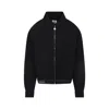 Casablanca Cropped Wool Jacket With Classic Collar In Black