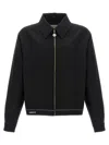 Casablanca Tailored Wool Jacket With Contrasting Logo In Black