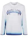 Casablanca White Long-sleeve T-shirt With Logo Lettering On The Front In Cotton Man