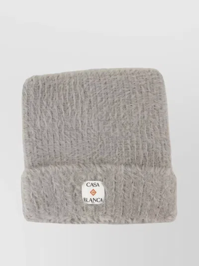 Casablanca Square Hat Fluffy Nylon Textured Knit