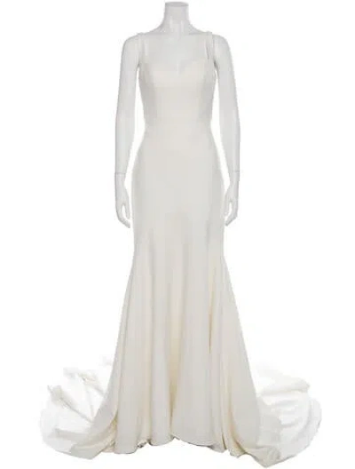 Pre-owned Casablanca Square Neckline Long Dress In Neutral