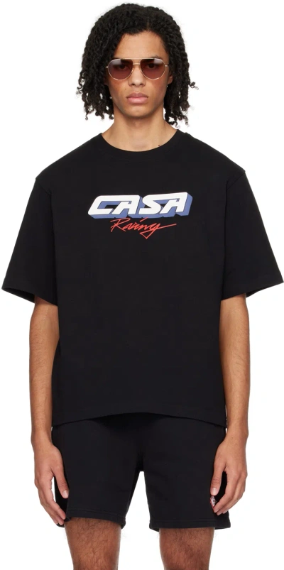Casablanca Ssense Exclusive Black T-shirt In Casa Racing / Black