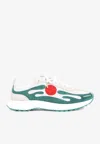 Casablanca Multicolour Sneakers With Green Suede Overlays In White