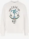 Casablanca Statue En Marbre Sweatshirt With Embroidery In White