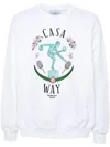 Casablanca Statue En Marbre Embroidered Sweatshirt In White