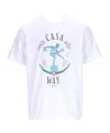 Casablanca Statue En Marbre-print Cotton T-shirt In White