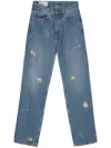 CASABLANCA CASABLANCA STRAIGHT JEANS WITH EMBROIDERY