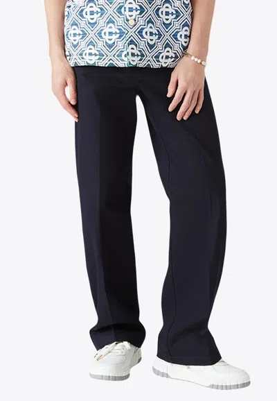 Casablanca Straight-leg Chino Pants In Navy