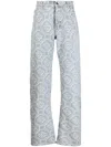 Casablanca Monogram-print Straight-leg Jeans