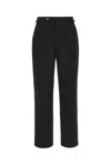 Casablanca Trousers In Viscose Blend With Adjustable Straps In Black