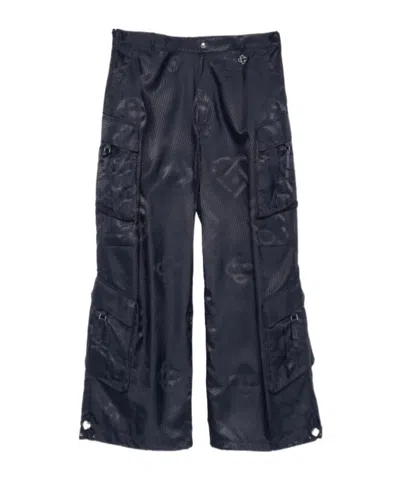 Casablanca Straight-leg Cargo Trousers In Black
