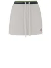 Casablanca Textured Fabric Tennis Skirt With Drawstring Waist In Neutral