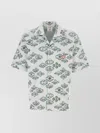 Casablanca Men Embroidered Stretch Jacquard Shirt In Gray