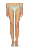 Casablanca Gradient-effect Bead-embellished Bikini Bottoms In Blue