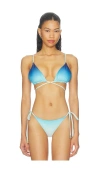 Casablanca Triangle Cups Gradient Bra Adjustable Straps In Blue
