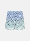 Casablanca 'stripe' Bermuda Shorts In Multicolor Cotton Blend In Multi