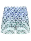 Casablanca Cotton Blend Bermuda Shorts With Geometric Pattern