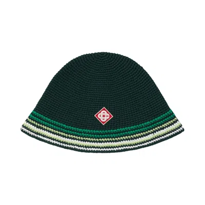 Pre-owned Casablanca Stripe Crochet Hat 'green' | Men's Size Onesize