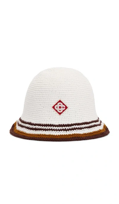 Casablanca Stripe Crochet Hat In Multi