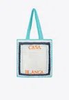 Casablanca Stripe Crochet Tote Bag In Multicolor