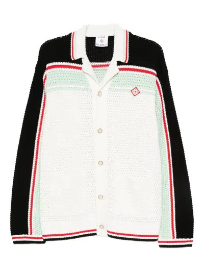 Casablanca Stripe-detail Cardigan In Multi