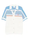 Casablanca Cotton Knit Tennis Shirt In White