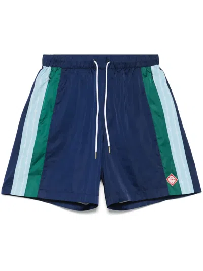 Casablanca Relaxed Fit Activewear Shorts In Blue