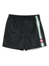 Casablanca Patterned Shorts With Elastic Waistband And Side Stripe