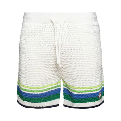 Pre-owned Casablanca Stripe Knit Short 'white/stripe' | Men's Size Xl