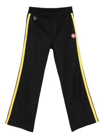 Casablanca Stripe Logo Trousers In Black