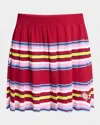 Casablanca Multicolor Flared Skirt In Multi Dark Red