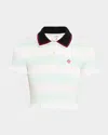 Casablanca Short-sleeved Cotton Sweater With Contrasting Details