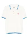 Casablanca White Shirt With Classic Collar And Chest Logo Patch In Cotton Man In White
