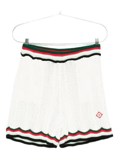 CASABLANCA STRIPE-TRIM SHORTS
