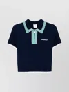 Casablanca Striped Collar Tennis Polo