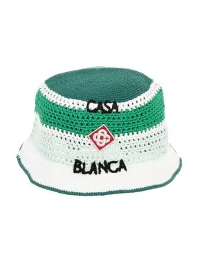 Pre-owned Casablanca Striped Crochet Hat W/tags In Green
